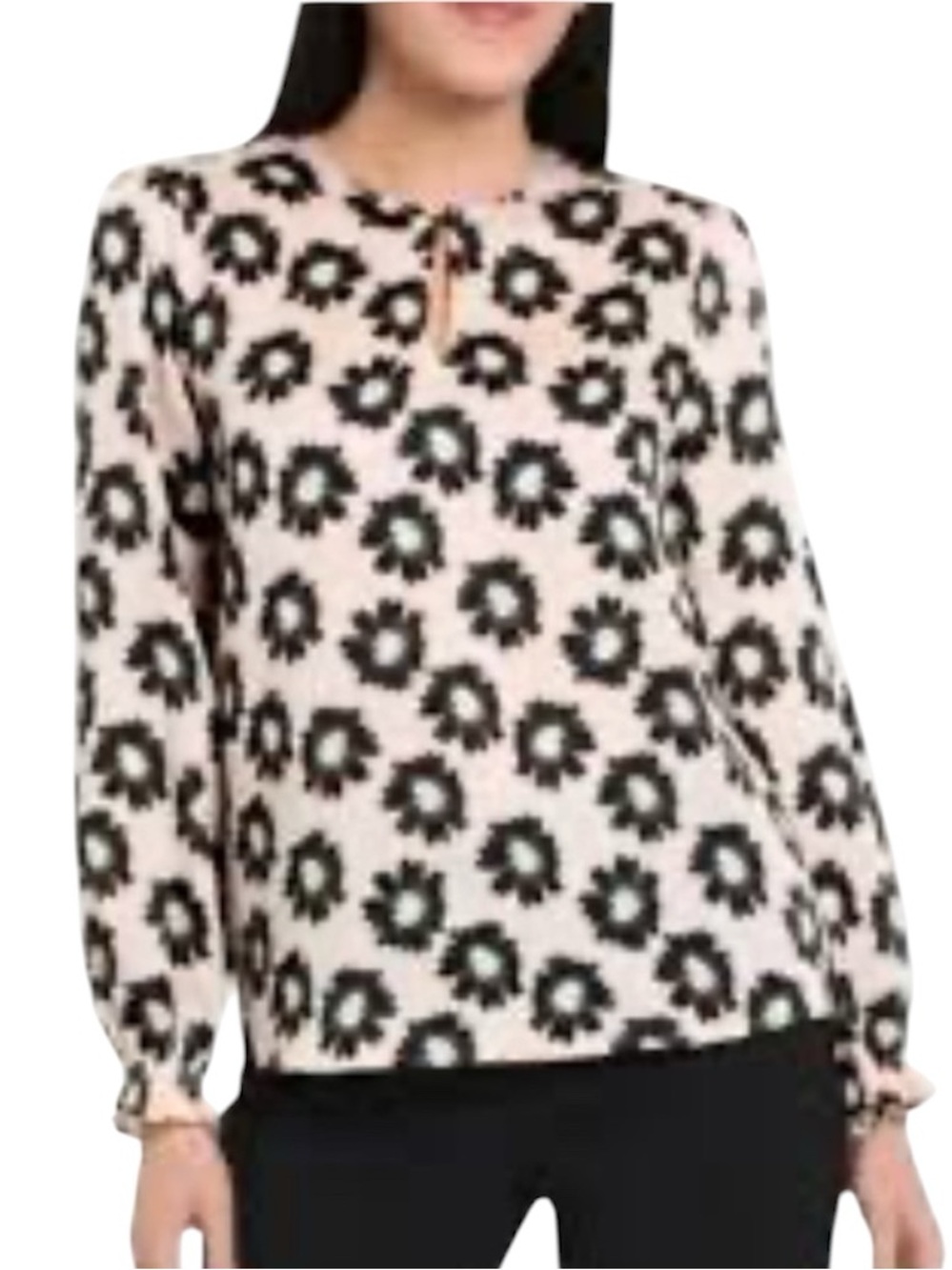 Ted Baker floral blouse black pale pink size XL